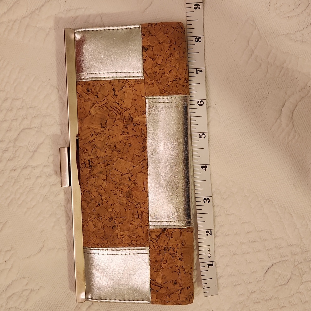 New Directions Cork and Silver Clutch